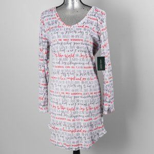 NWT LAURA ASHLEY  'Peace Love Joy' Sleep Dress - M